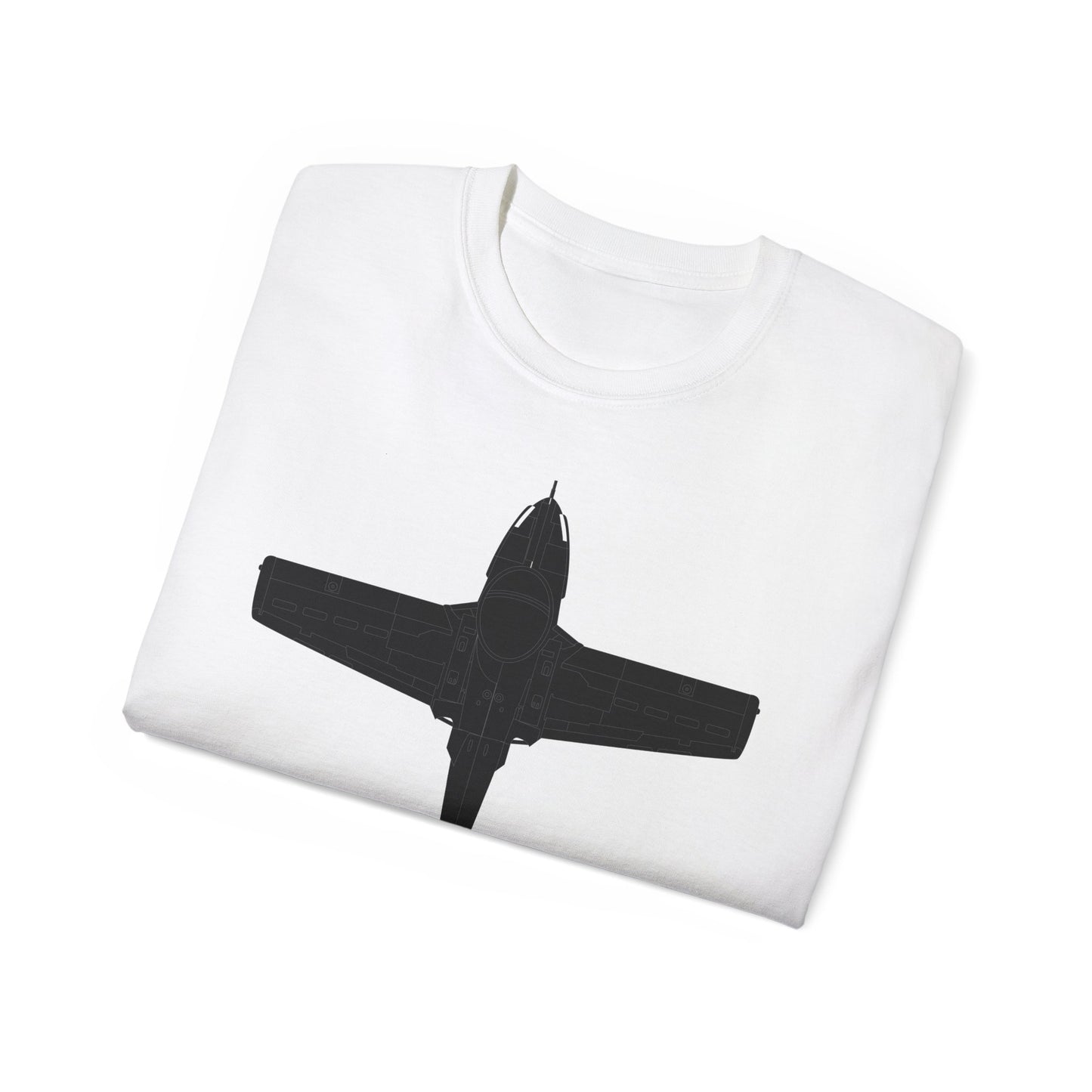 Unisex Ultra Cotton Tee - Aircraft - T-37-Trainer - Top - Black - Metal X 300