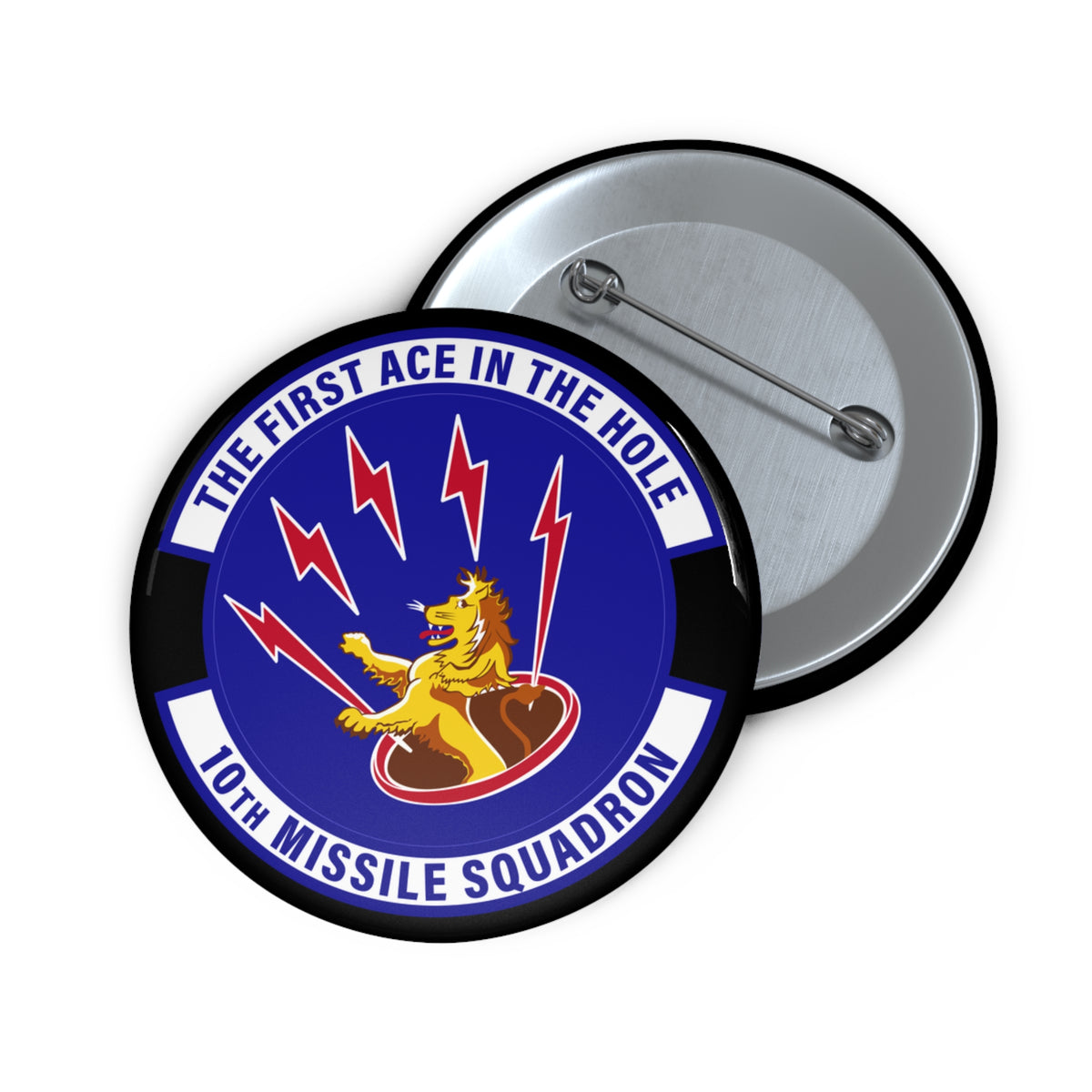 Custom Pin Button - USAF - 10th Missile Squadron wo txt