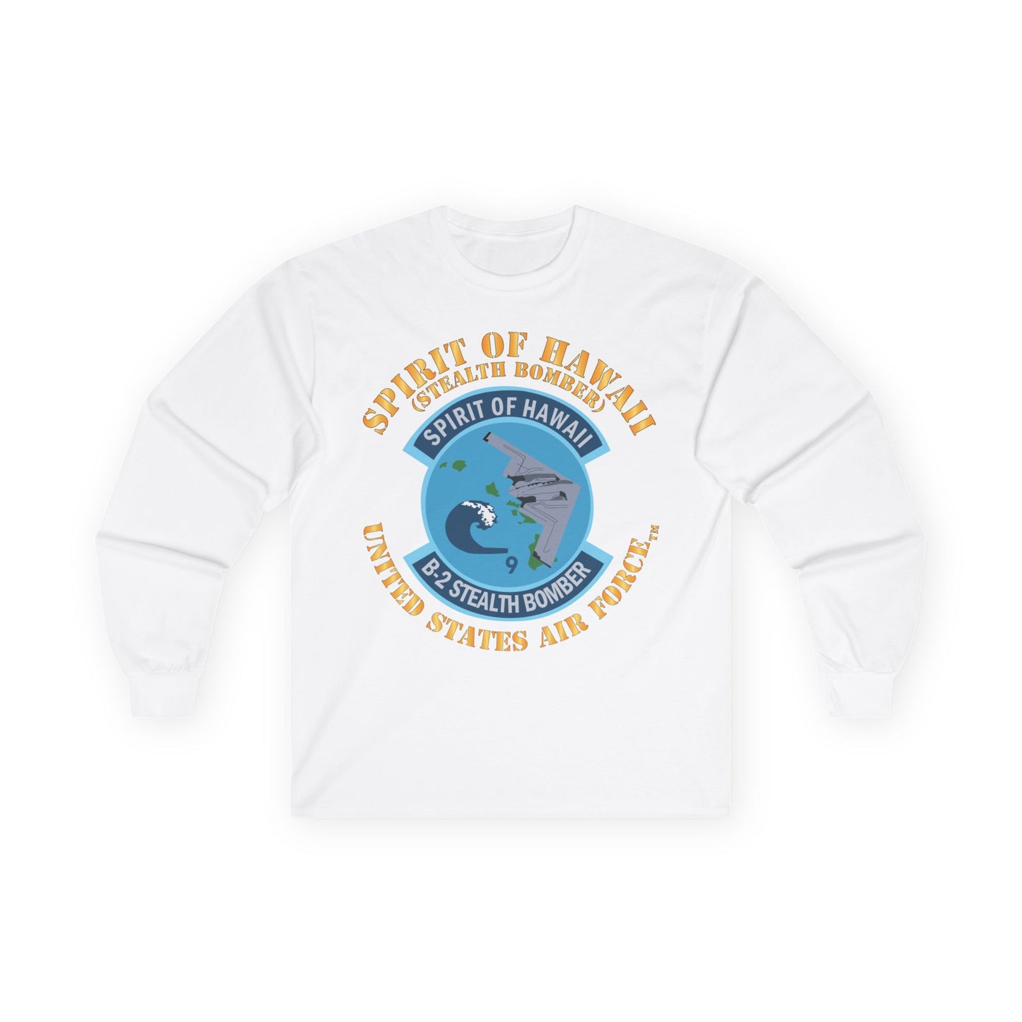 Unisex Ultra Cotton Long Sleeve Tee - USAF - B2 - Spirit of Hawaii - Stealth Bomber X 300