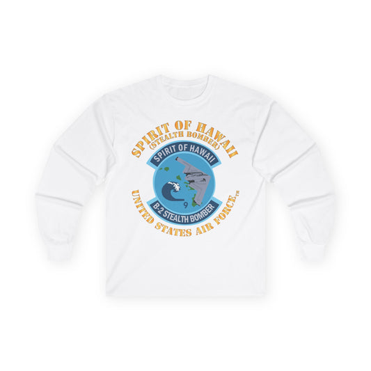 Unisex Ultra Cotton Long Sleeve Tee - USAF - B2 - Spirit of Hawaii - Stealth Bomber X 300