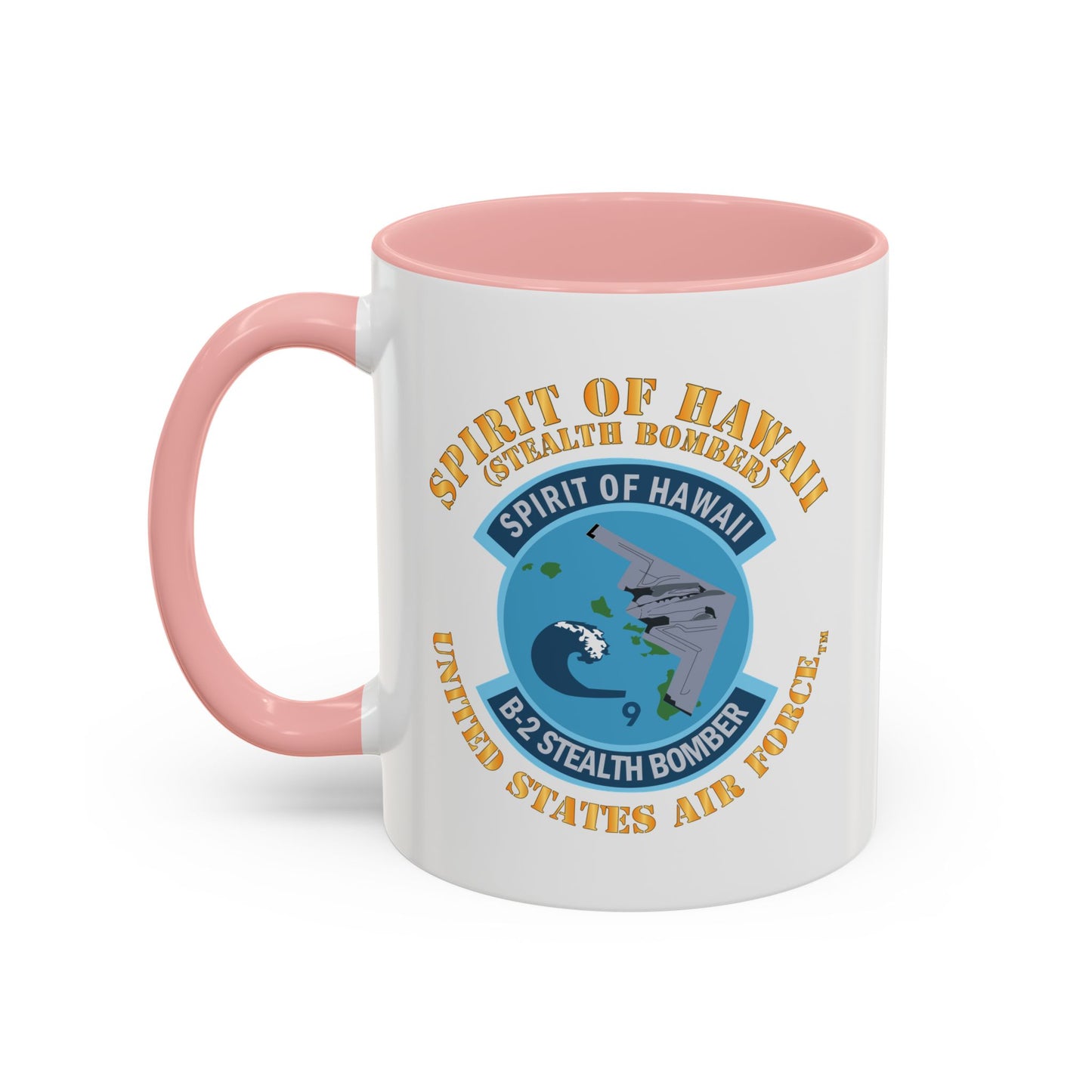 Accent Coffee Mug (11oz & 15oz) - USAF - B2 - Spirit of Hawaii - Stealth Bomber X 300