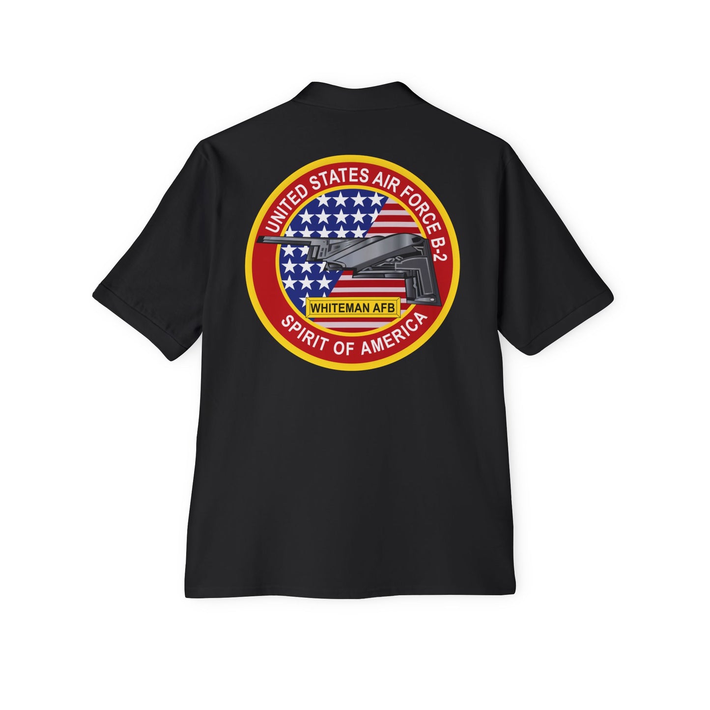 Men's Piqué Polo - USAF - B2 - Spirit - Stealth Bomber wo Txt