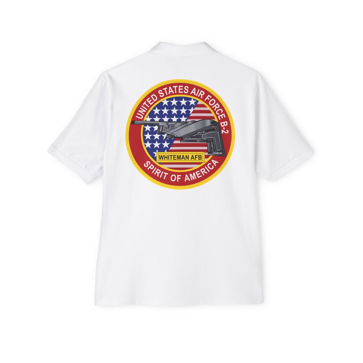 Men's Piqué Polo - USAF - B2 - Spirit - Stealth Bomber wo Txt