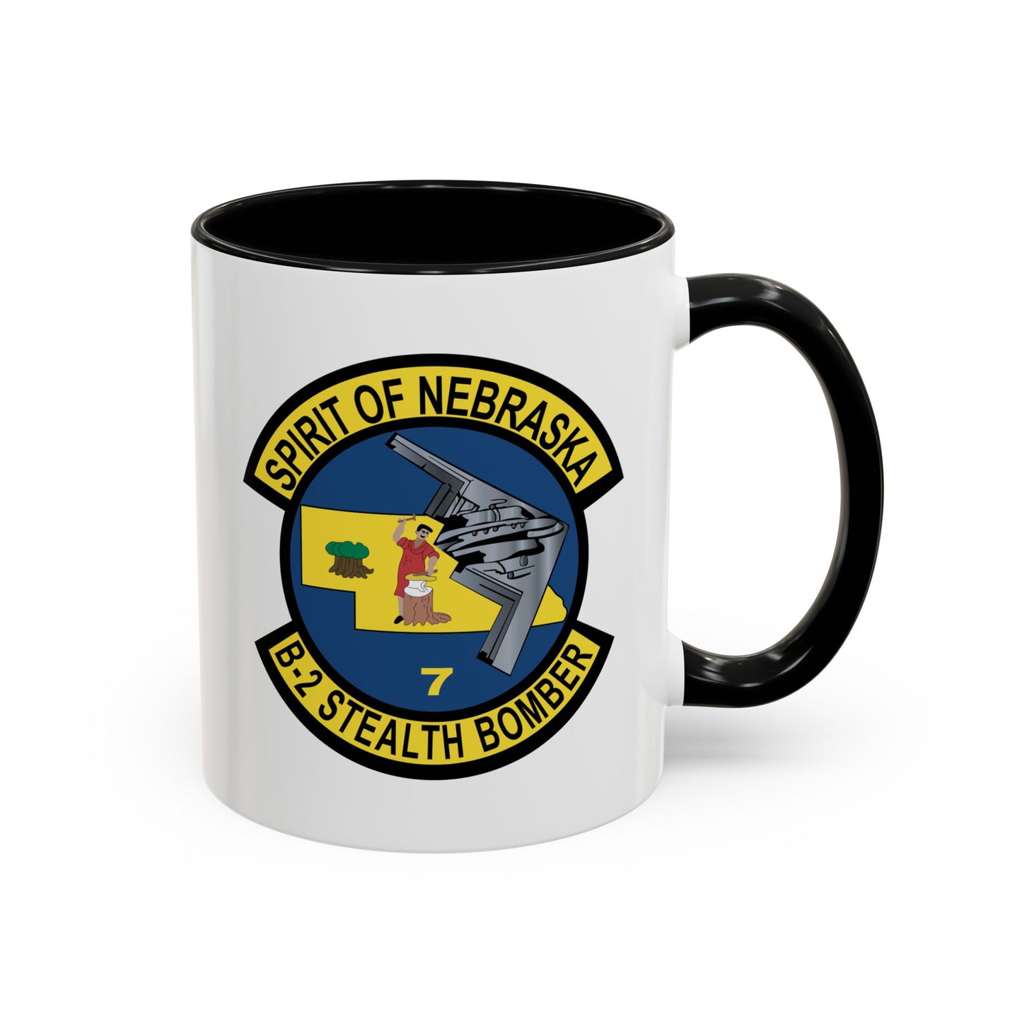 Accent Coffee Mug (11oz & 15oz) - USAF - B2 - Spirit of Nebraska - Stealth Bomber wo txt X 300