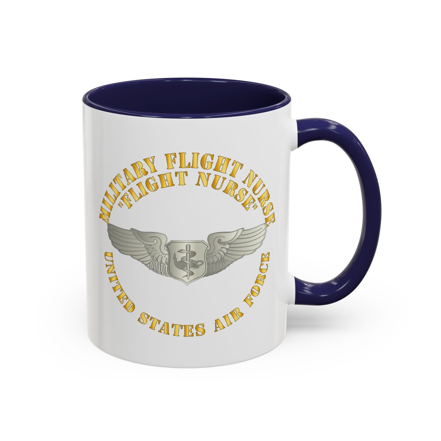 Accent Coffee Mug (11oz & 15oz) - USAF - Military Flight Nurse - Flight Nurse - Basic