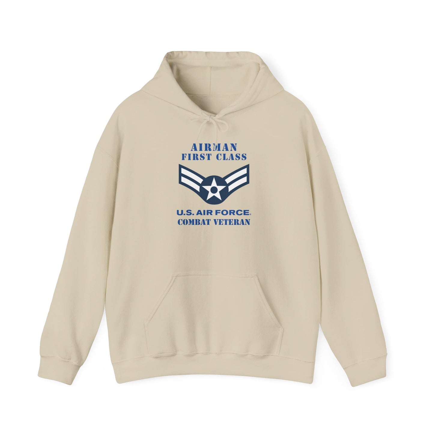Unisex Heavy Blend Hooded Sweatshirt - USAF - Airman - First Class (E3) - 2020 - Combat Veteran