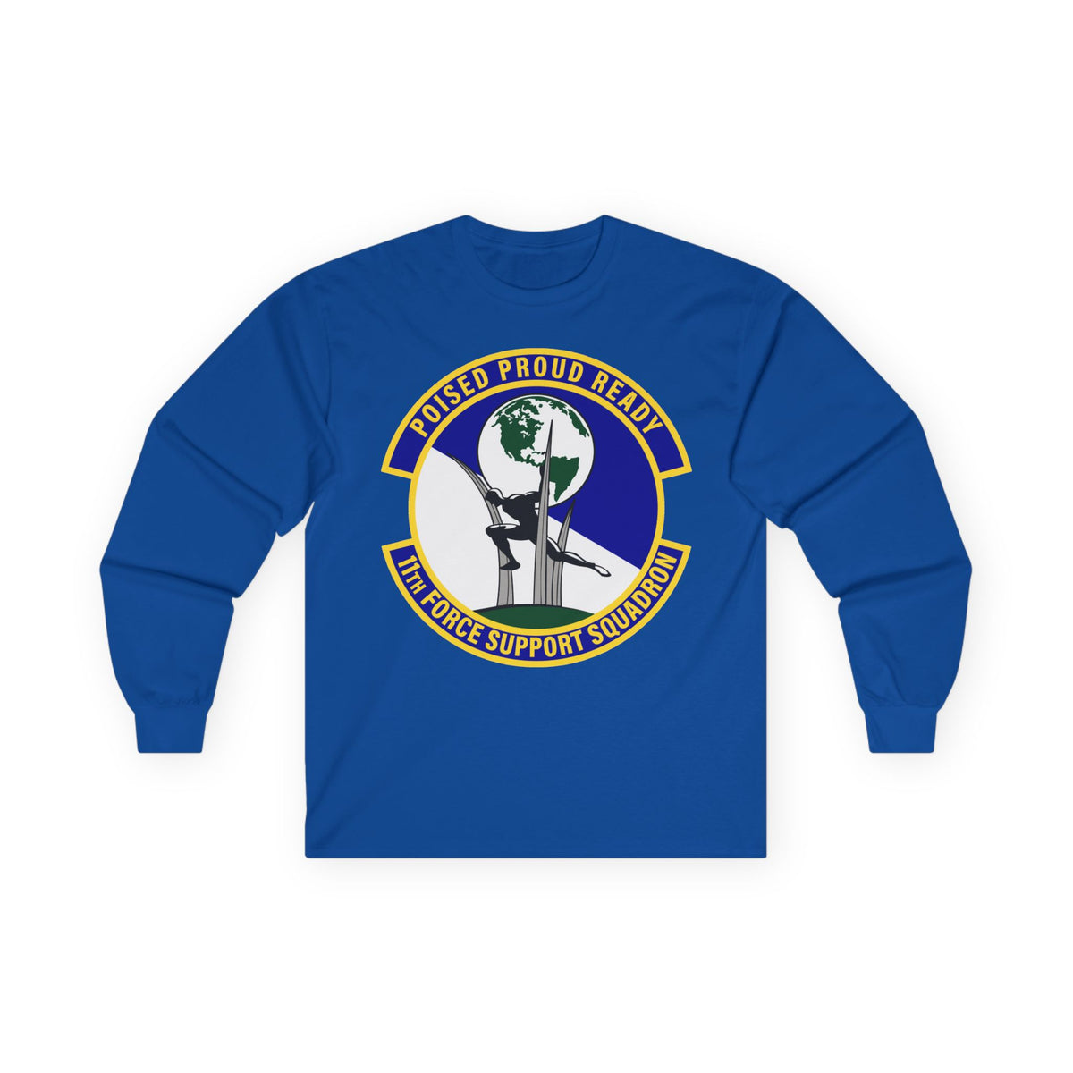 Unisex Ultra Cotton Long Sleeve Tee - USAF - 11th Force Support Squadron wo txt