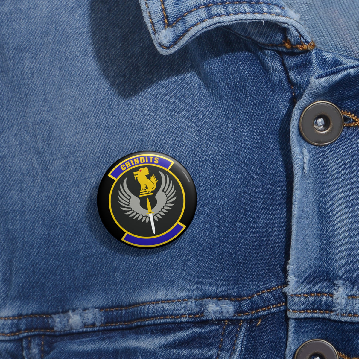 Custom Pin Button - USAF - 1st Special Operations Theater Air Operations Sq wo txt X 300