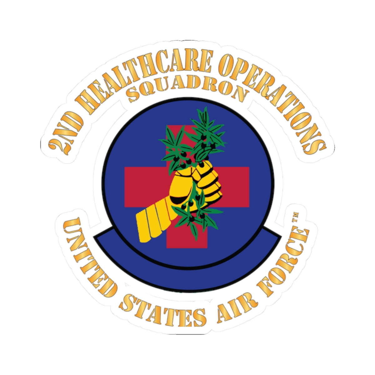 Kiss-Cut Stickers - USAF - 2nd Healthcare Operations Squadron