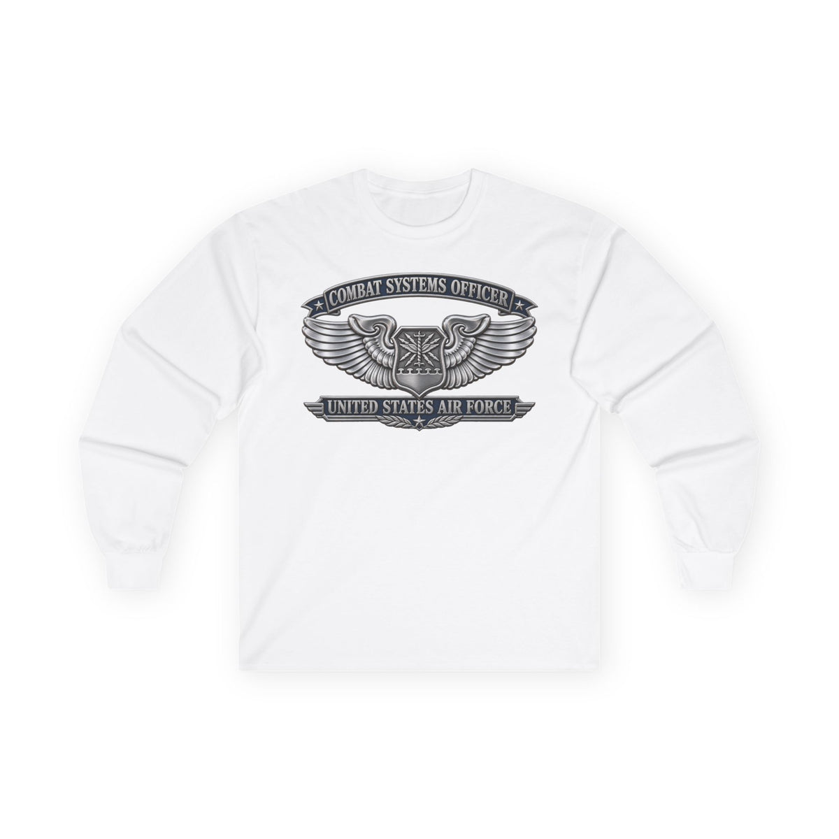 Unisex Ultra Cotton Long Sleeve Tee - USAF - Combat Systems Officer Badge - United States Air Force - 3D - Enhanced