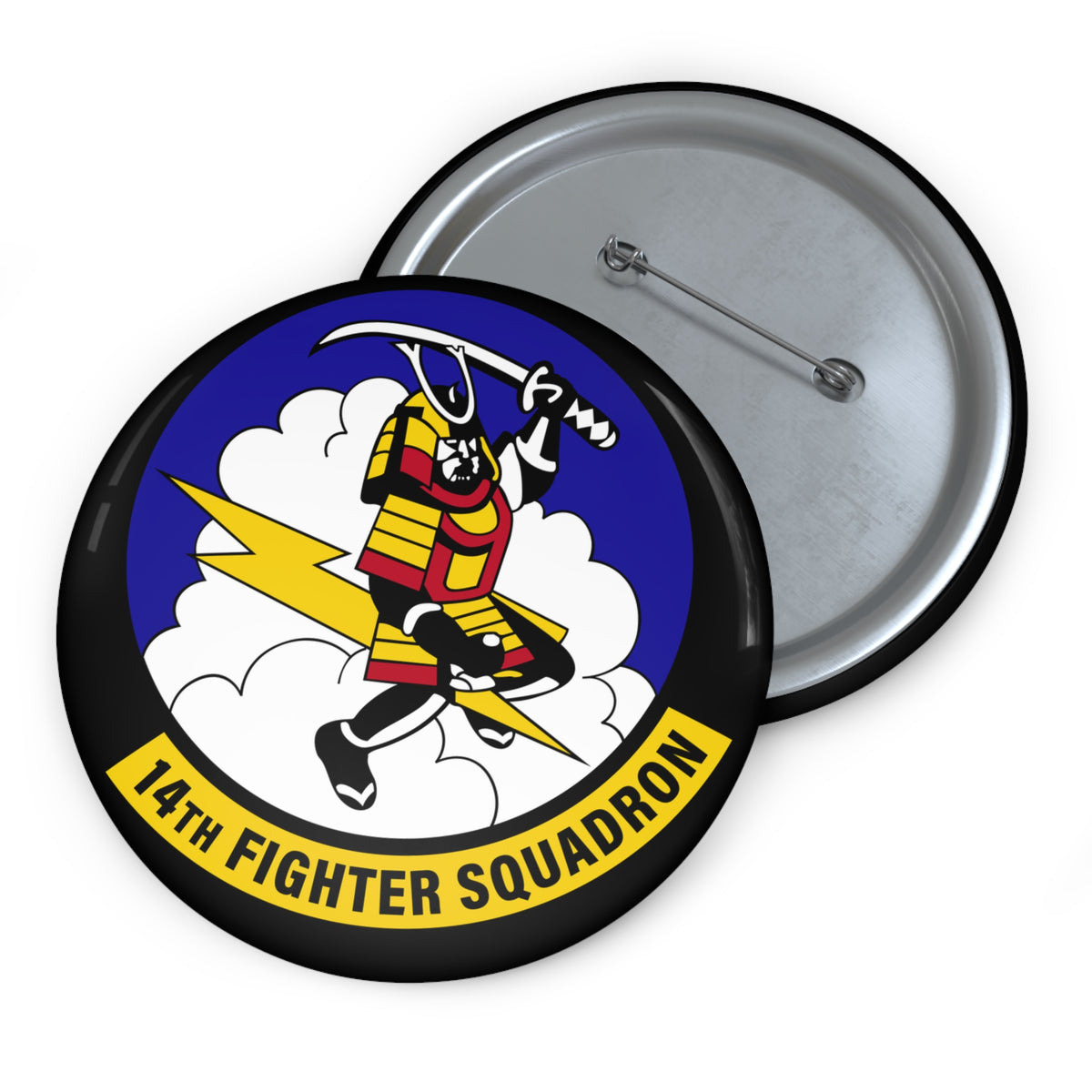 Custom Pin Button - USAF - 14th Fighter Squadron wo txt