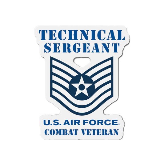 Die-Cut Magnet - USAF - Technical Sergeant (E6) - 2020 - Combat Veteran