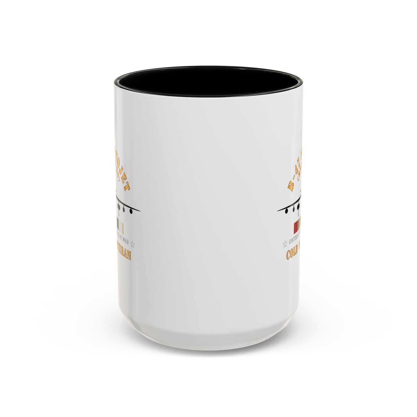Accent Coffee Mug (11oz & 15oz) - USAF - B-47 Stratojet - Ready to Go - Silhouette - Cold War Veteran X 300