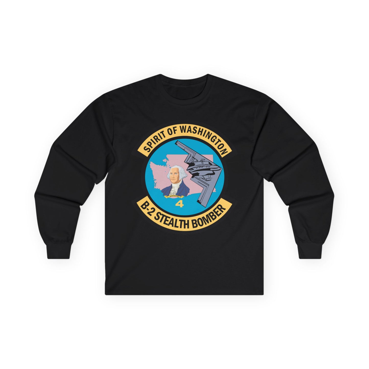Unisex Ultra Cotton Long Sleeve Tee - USAF - B2 - Spirit of Washington - Stealth Bomber wo txt X 300