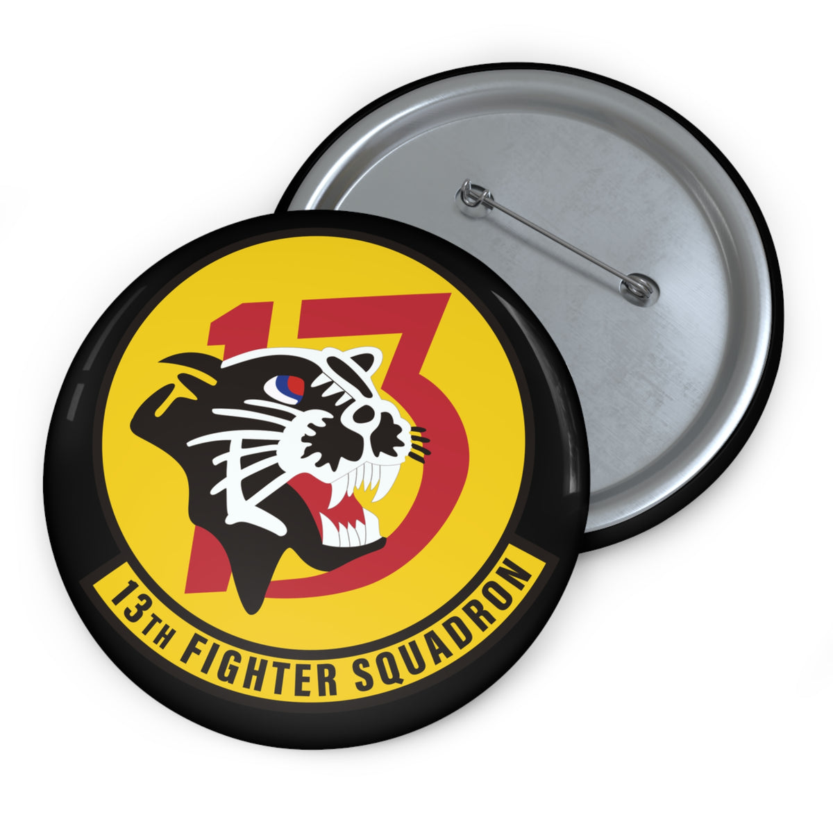 Custom Pin Button - USAF - 13th Fighter Squadron wo txt