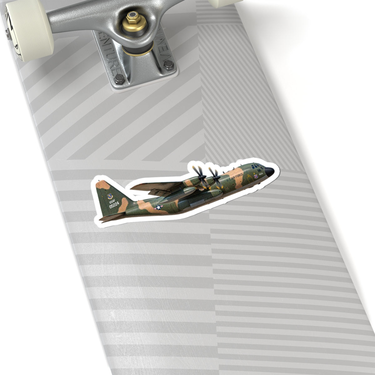 Kiss-Cut Stickers - C-130  Aircraft - Camo - Right Side