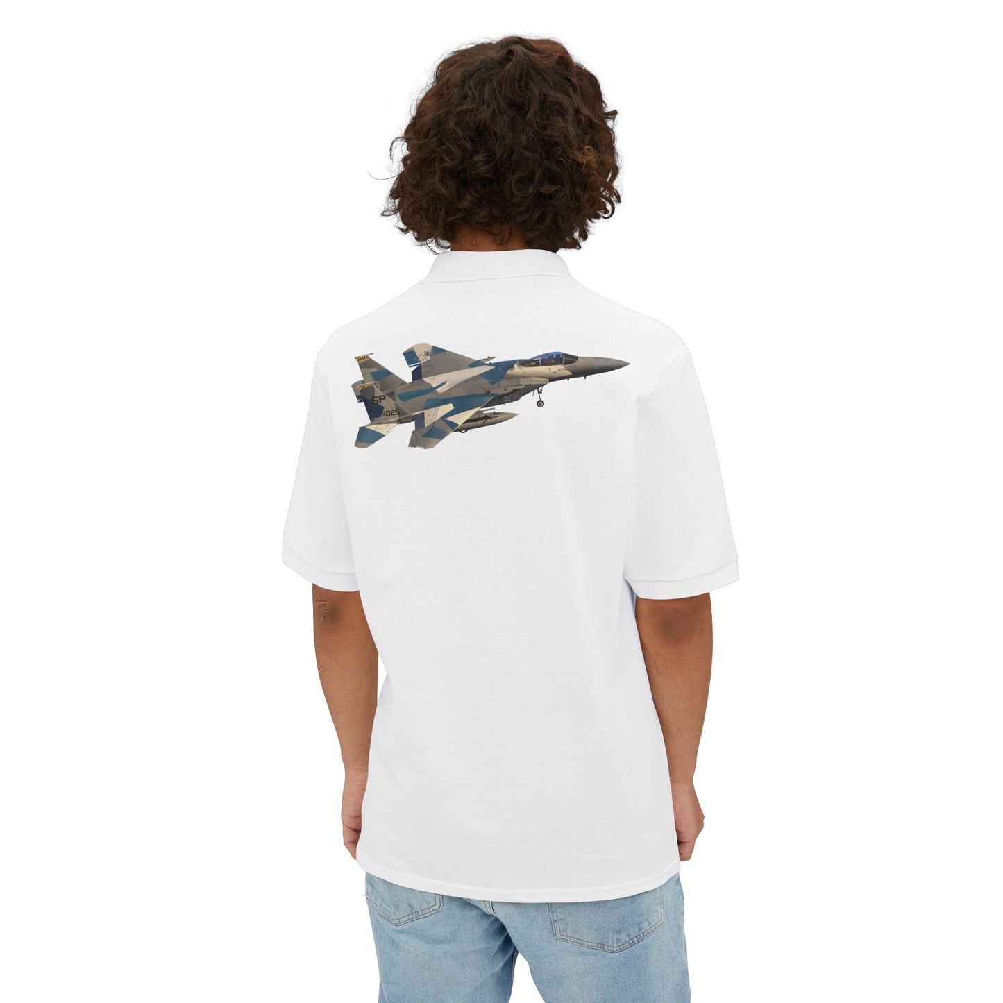 Men's Piqué Polo - USAF - F15 Eagle wo txt
