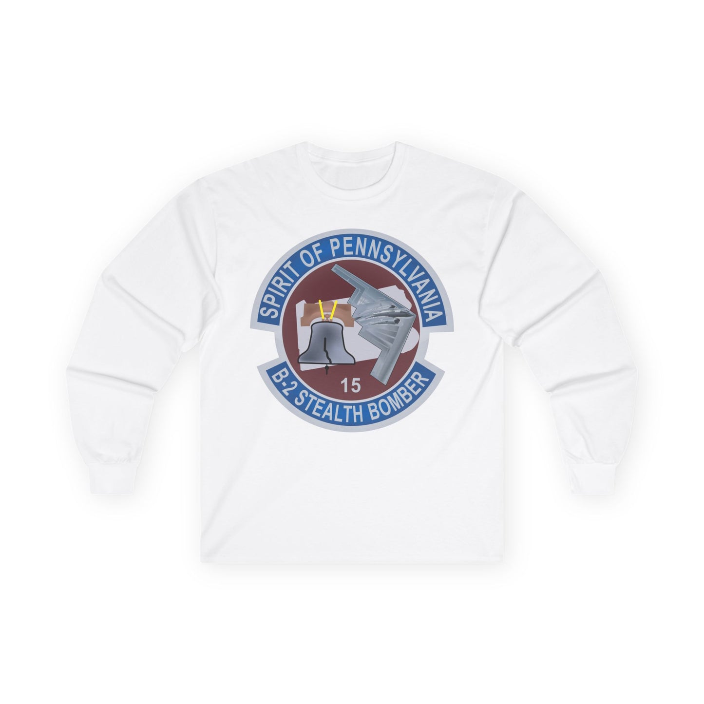 Unisex Ultra Cotton Long Sleeve Tee - USAF - B2 - Spirit of Pennsylvania Stealth Bomber wo Txt X 300
