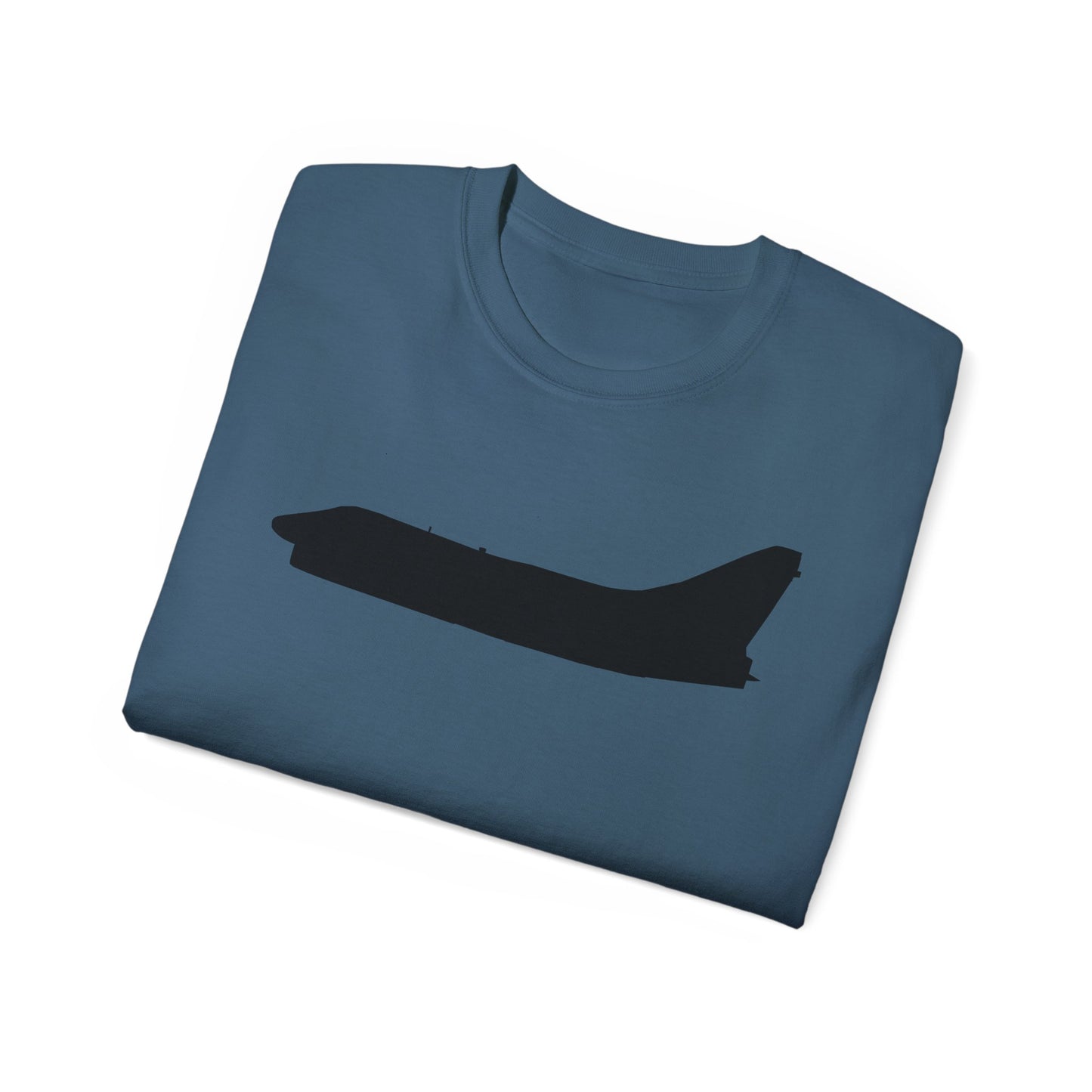 Unisex Ultra Cotton Tee - Aircraft - Navy - A-7B Corsair II - Side - Silhouette X 300