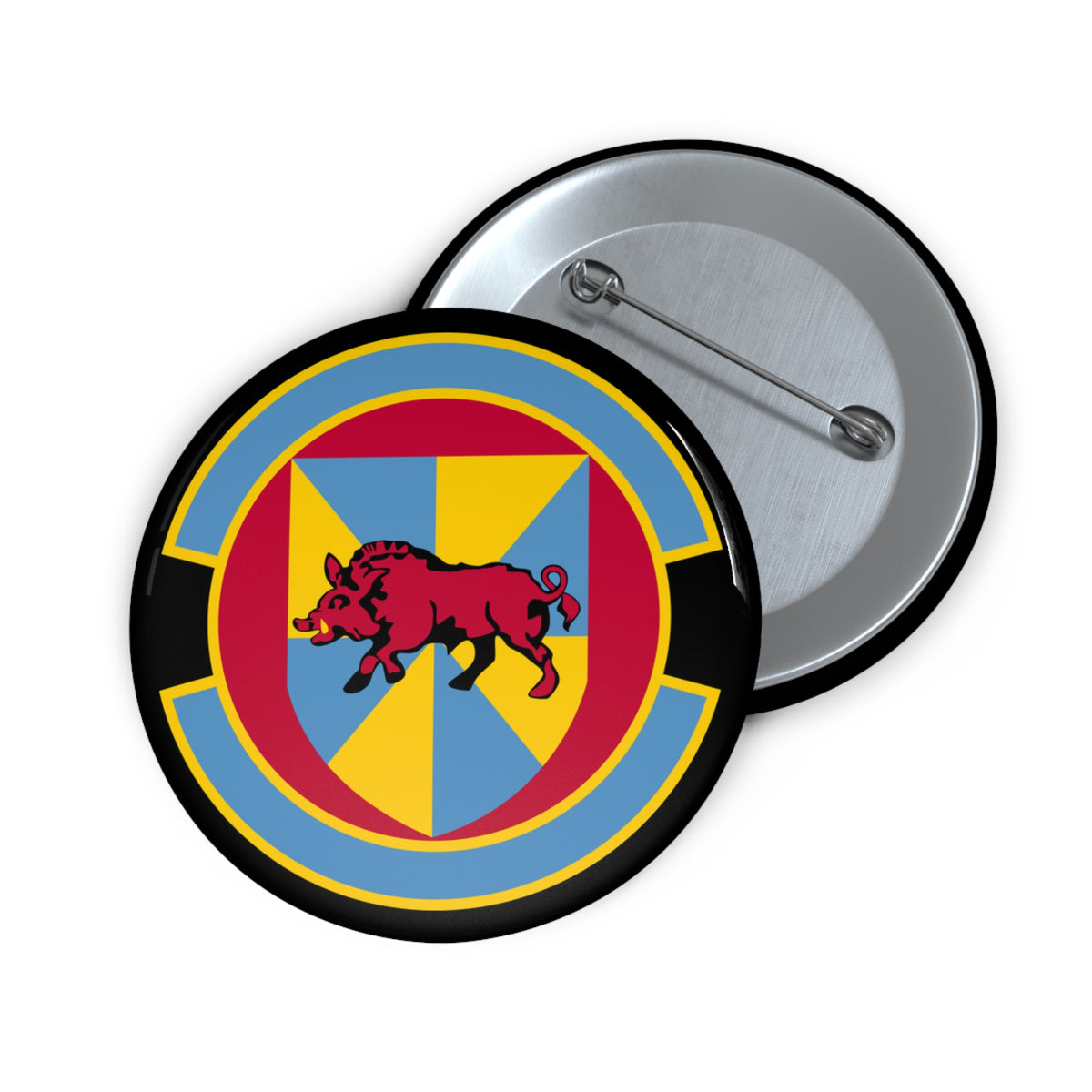 Custom Pin Button - USAF - 12th Force Support Squadron wo txt