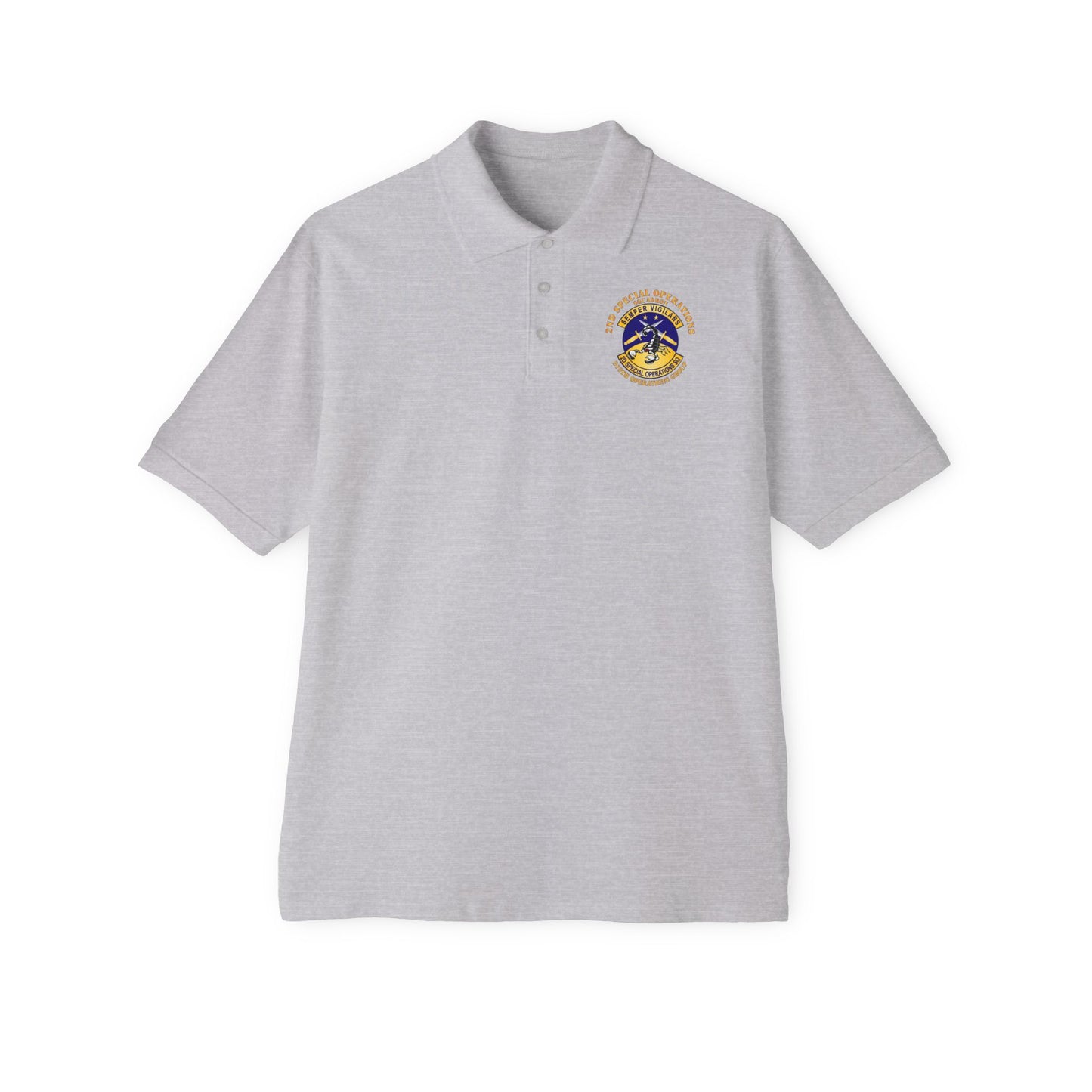 Men's Piqué Polo - USAFSOF - 2nd Special Operations Squadron - 919th Operations Group