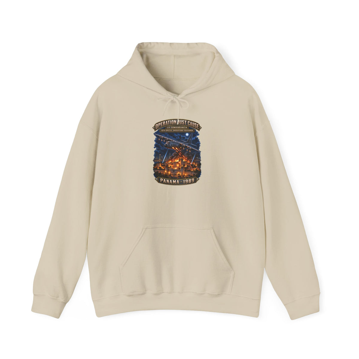 Unisex Heavy Blend Hooded Sweatshirt - SOF - 16th SOS - Panama Invasion 1989 - La Comandancia - 3D - Enhanced