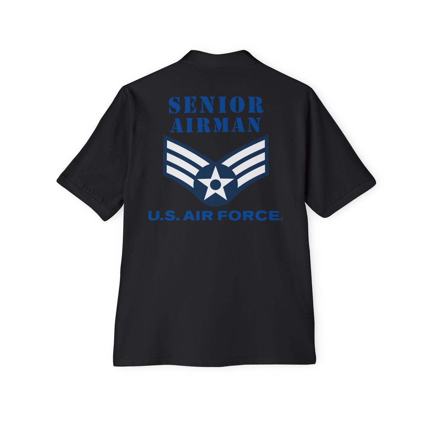 Men's Piqué Polo - USAF - Senior Airman (E4) - 2020 - US Air Force w Text X 300