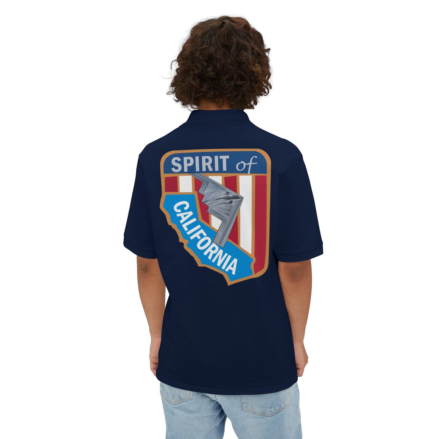 Men's Piqué Polo - USAF - B2 - Spirit of California - Stealth Bomber wo txt X 300