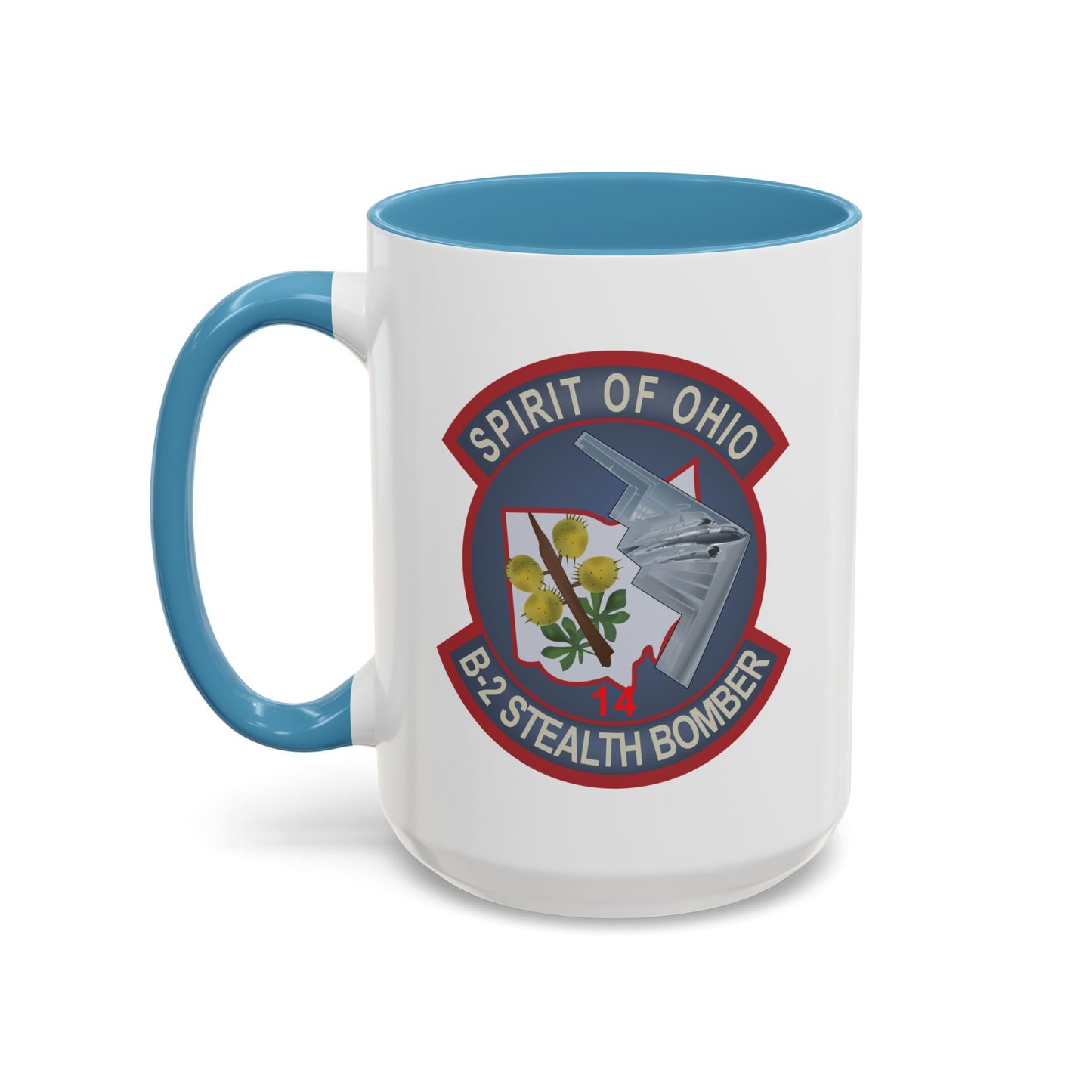 Accent Coffee Mug (11oz & 15oz) - USAF - B2 - Spirit of Ohio - Stealth Bomber wo txt X 300