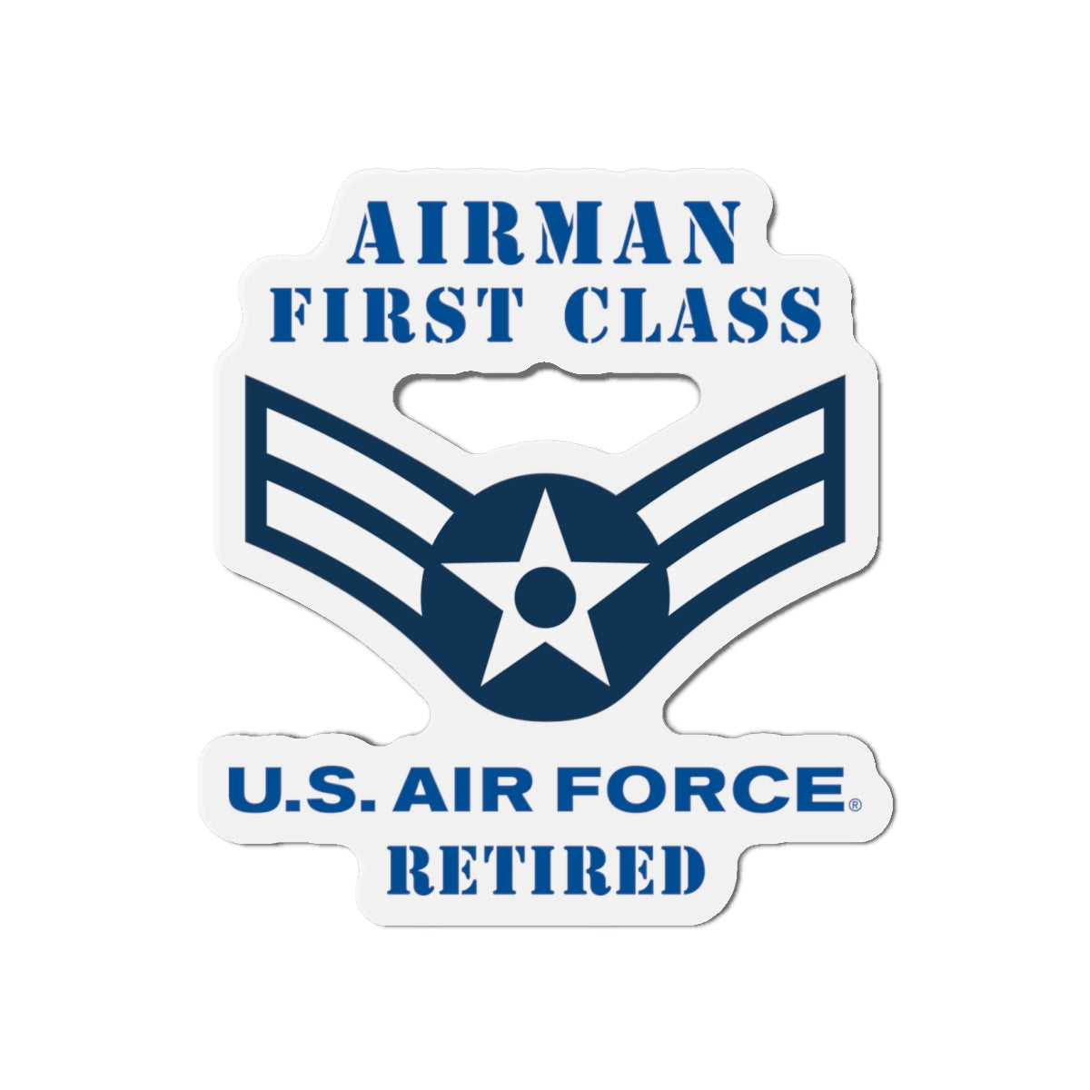 Die-Cut Magnet - USAF - Airman - First Class (E3) - 2020 - Retired