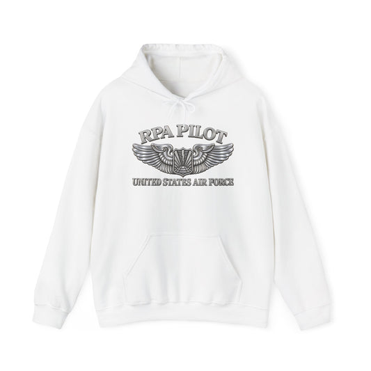 Unisex Heavy Blend Hooded Sweatshirt - USAF - RPA Pilot Badge - United States Air Force - 3D - Enhanced