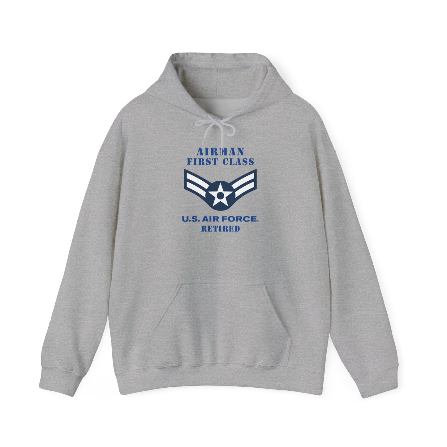 Unisex Heavy Blend Hooded Sweatshirt - USAF - Airman - First Class (E3) - 2020 - Retired