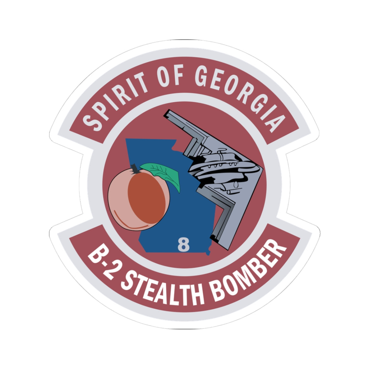 Kiss-Cut Stickers - USAF - B2 - Spirit of Georgia - Stealth Bomber wo txt X 300