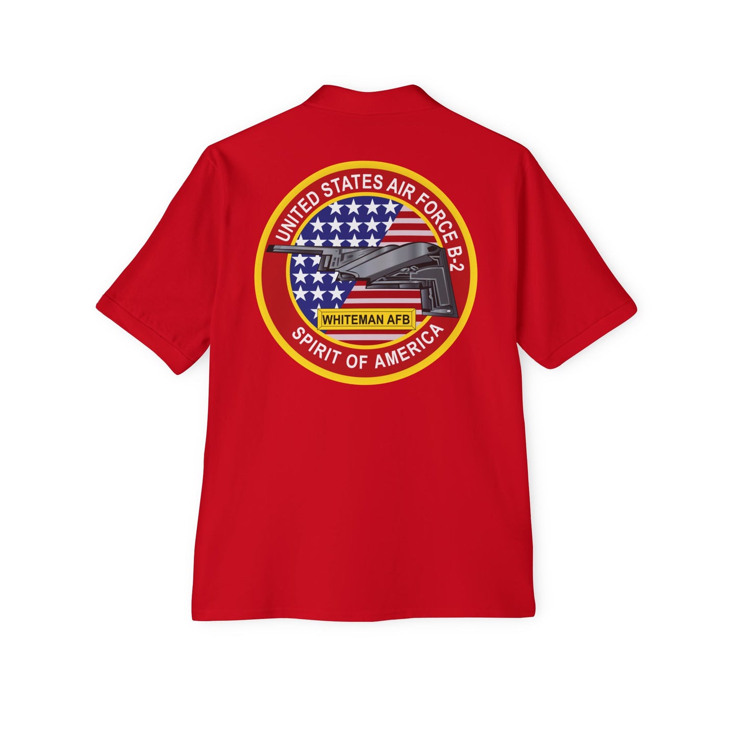 Men's Piqué Polo - USAF - B2 - Spirit - Stealth Bomber wo Txt