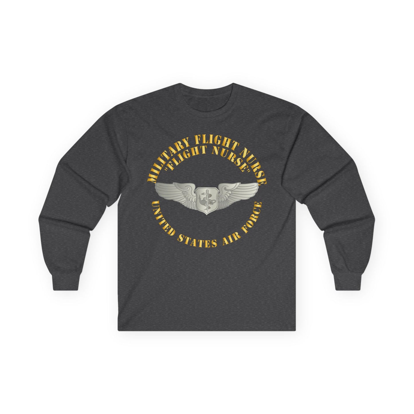 Unisex Ultra Cotton Long Sleeve Tee - USAF - Military Flight Nurse - Flight Nurse - Basic