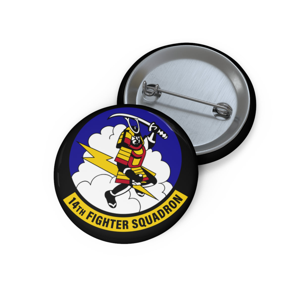 Custom Pin Button - USAF - 14th Fighter Squadron wo txt