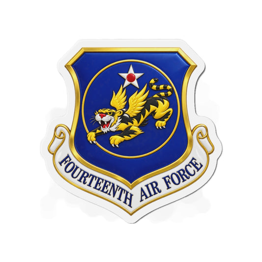 Die-Cut Magnet - USAF - 14th Air Force - Flying Tigers wo txt - 3D - Enhanced