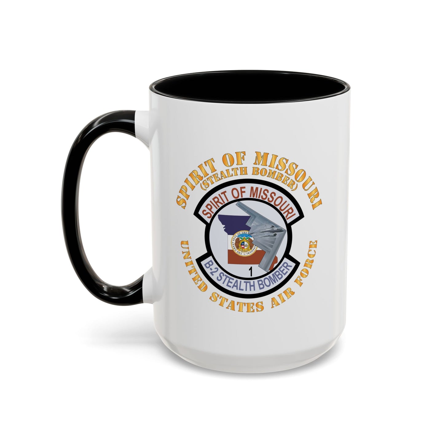 Accent Coffee Mug (11oz & 15oz) - USAF - B2 - Spirit of Missouri Stealth Bomber X 300