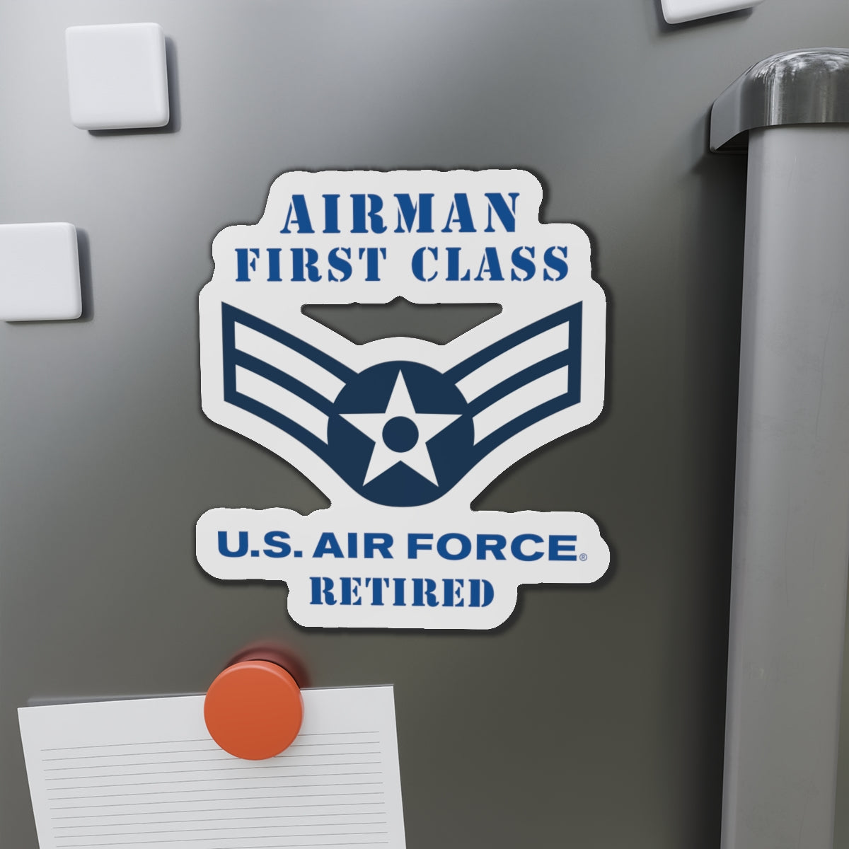 Die-Cut Magnet - USAF - Airman - First Class (E3) - 2020 - Retired