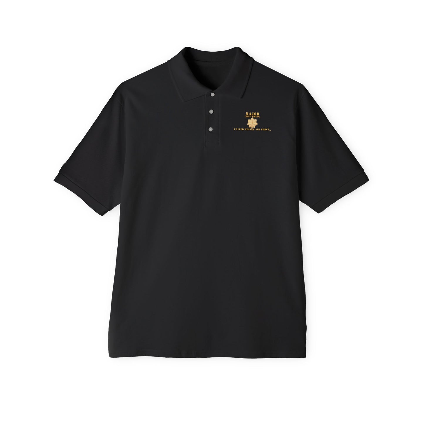 Men's Piqué Polo - USAF - Major - MAJ - Retired X 300