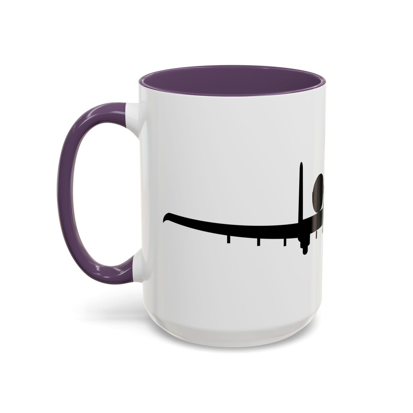 Accent Coffee Mug (11oz & 15oz) - Aircraft - USAF - A-10 Thunderbolt II - Front - Silhouette X 300