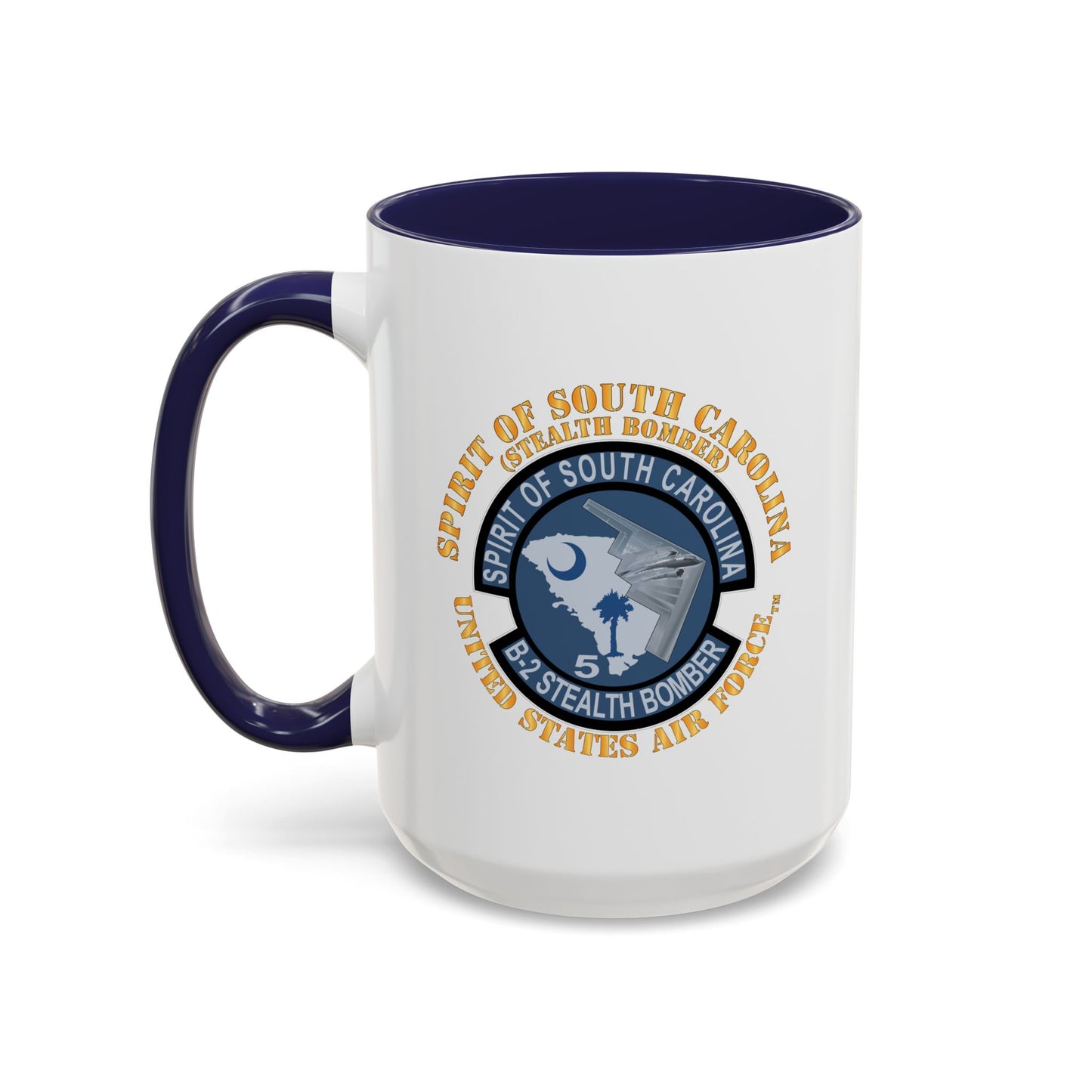 Accent Coffee Mug (11oz & 15oz) - USAF - B2 - Spirit of South Carolina Stealth Bomber X 300