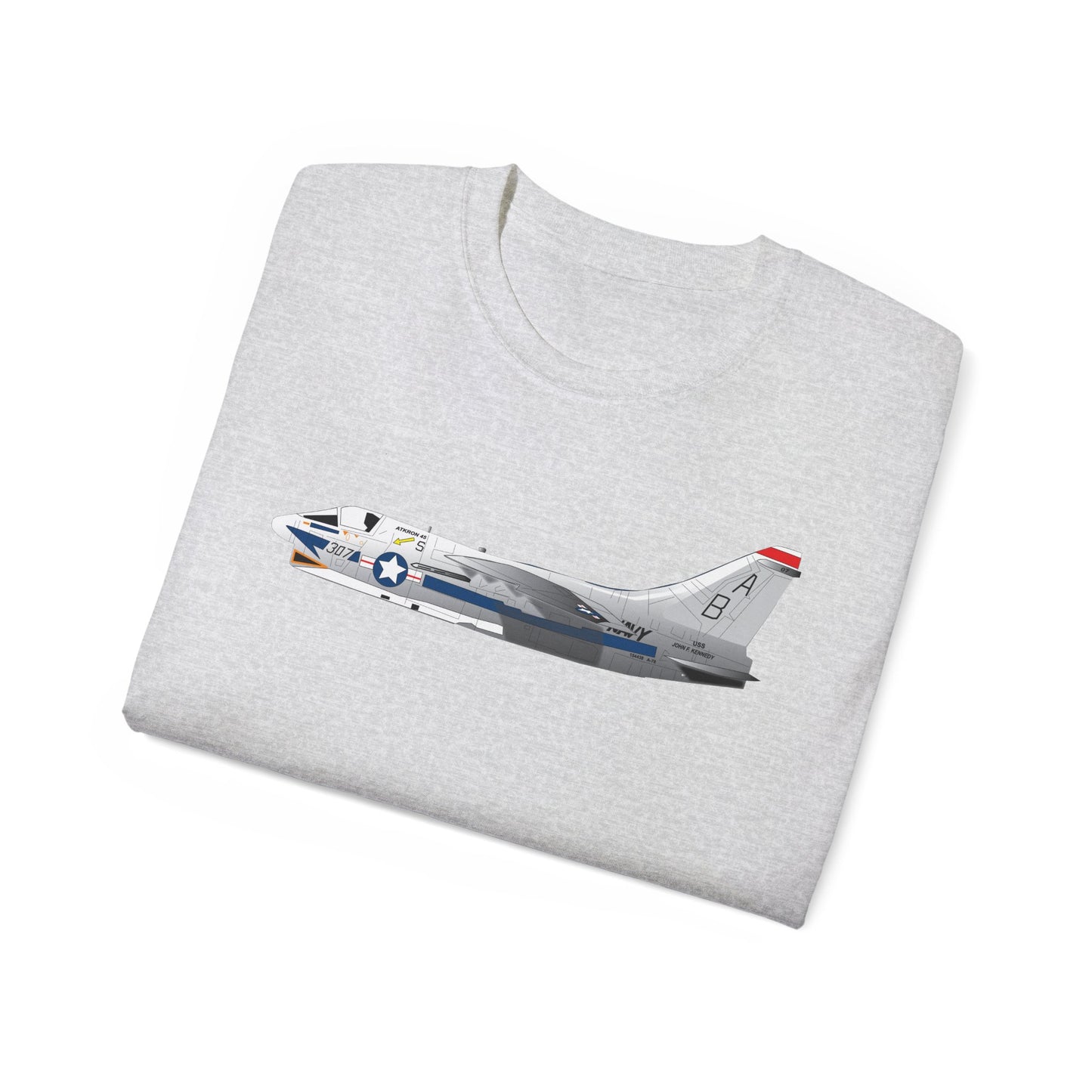 Unisex Ultra Cotton Tee - Aircraft - Navy - A-7B Corsair II - Side X 300