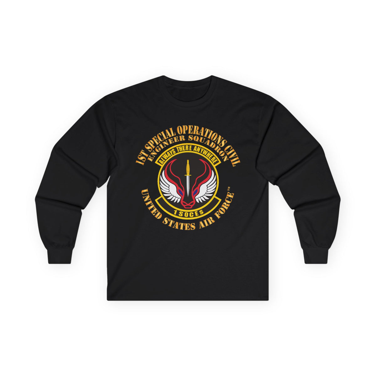 Unisex Ultra Cotton Long Sleeve Tee - USAF - 1st Special Operations Civil Engineer Sq X 300