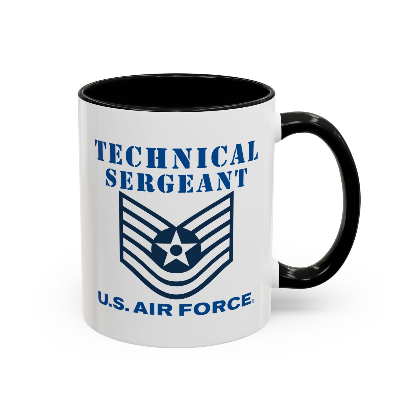 Accent Coffee Mug (11oz & 15oz) - USAF - Technical Sergeant (E6) - 2020 - US Air Force w Text X 300