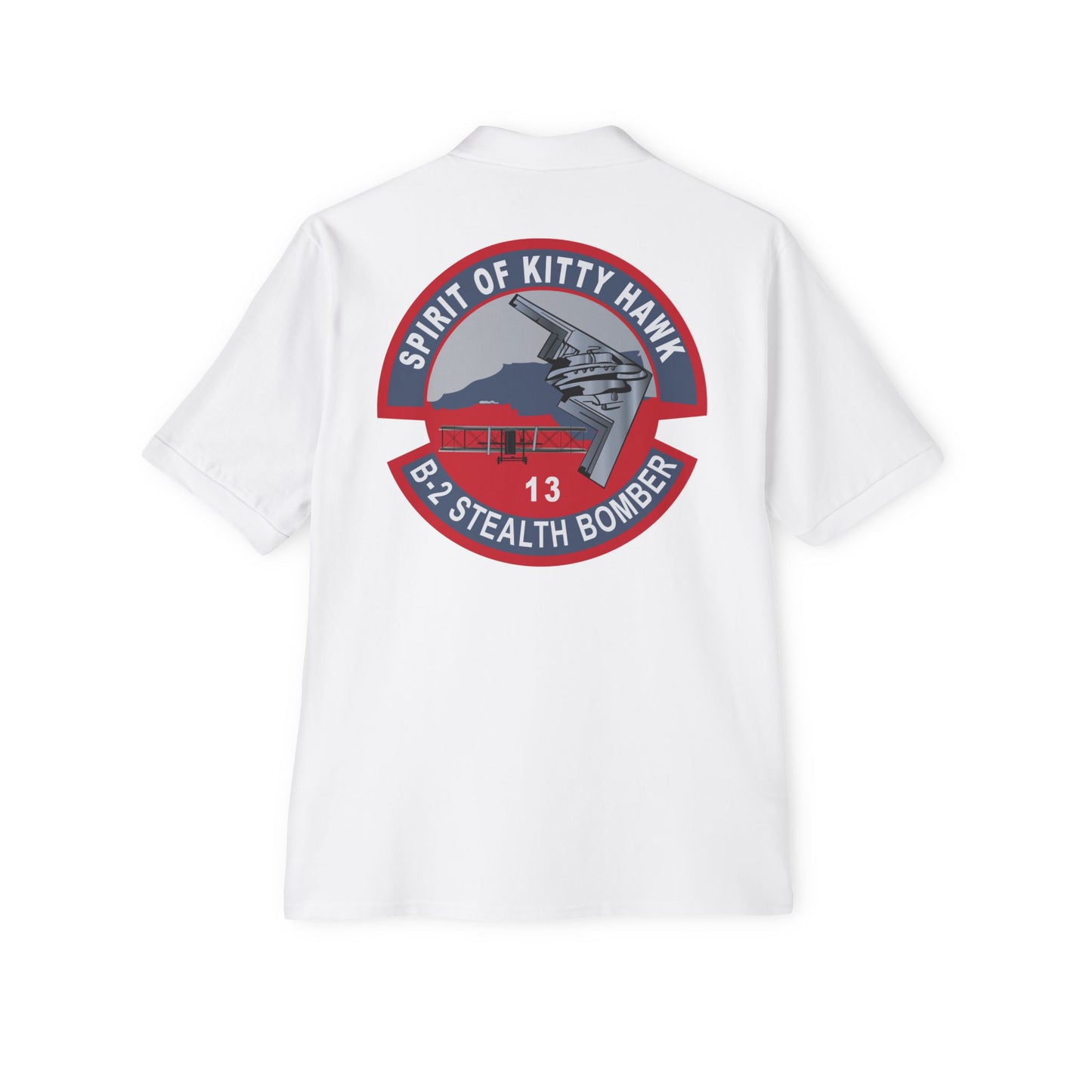 Men's Piqué Polo - USAF - B2 - Spirit of Kitty Hawk - Stealth Bomber wo txt X 300