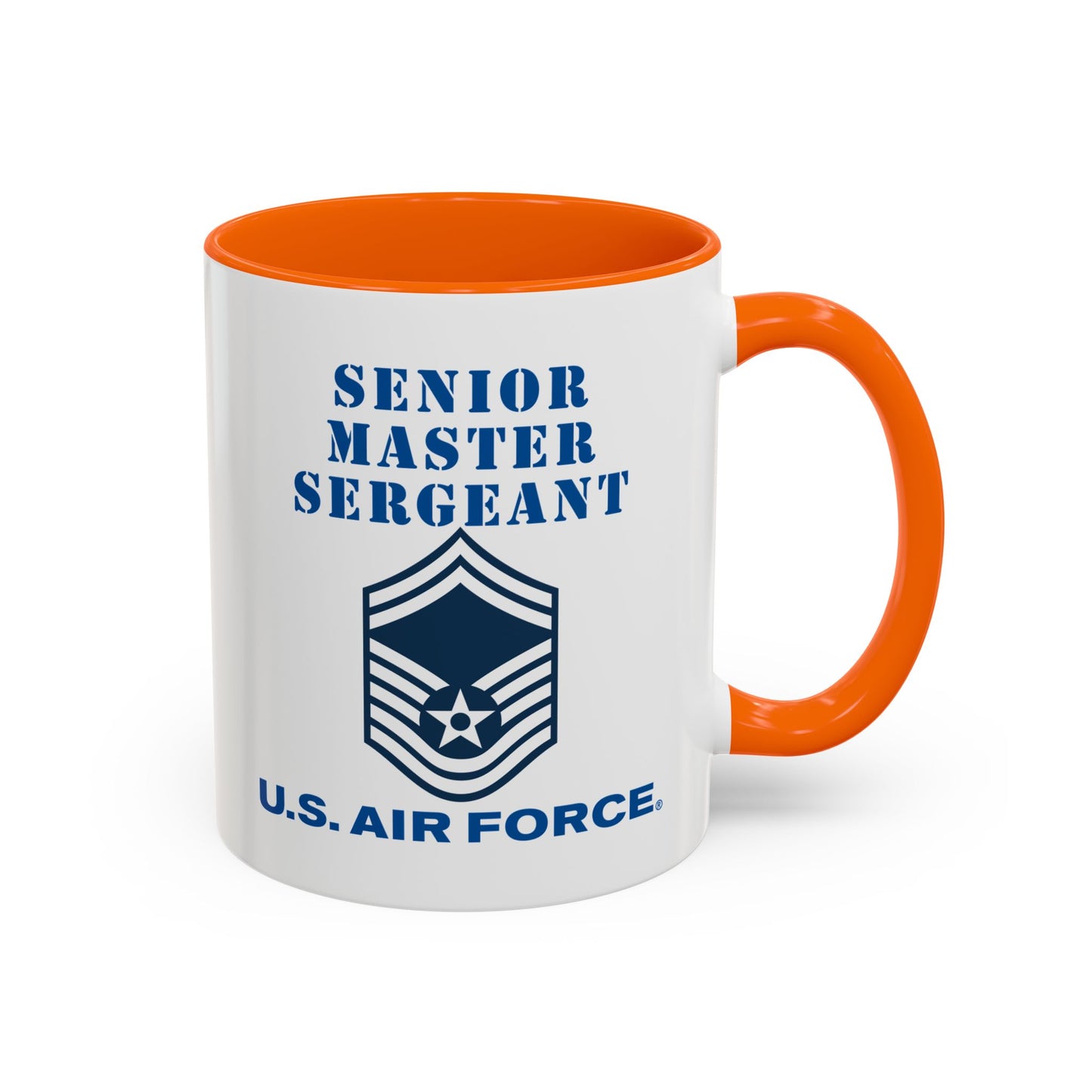 Accent Coffee Mug (11oz & 15oz) - USAF - Senior Master Sergeant (E8a) - 2020 - US Air Force w Text X 300