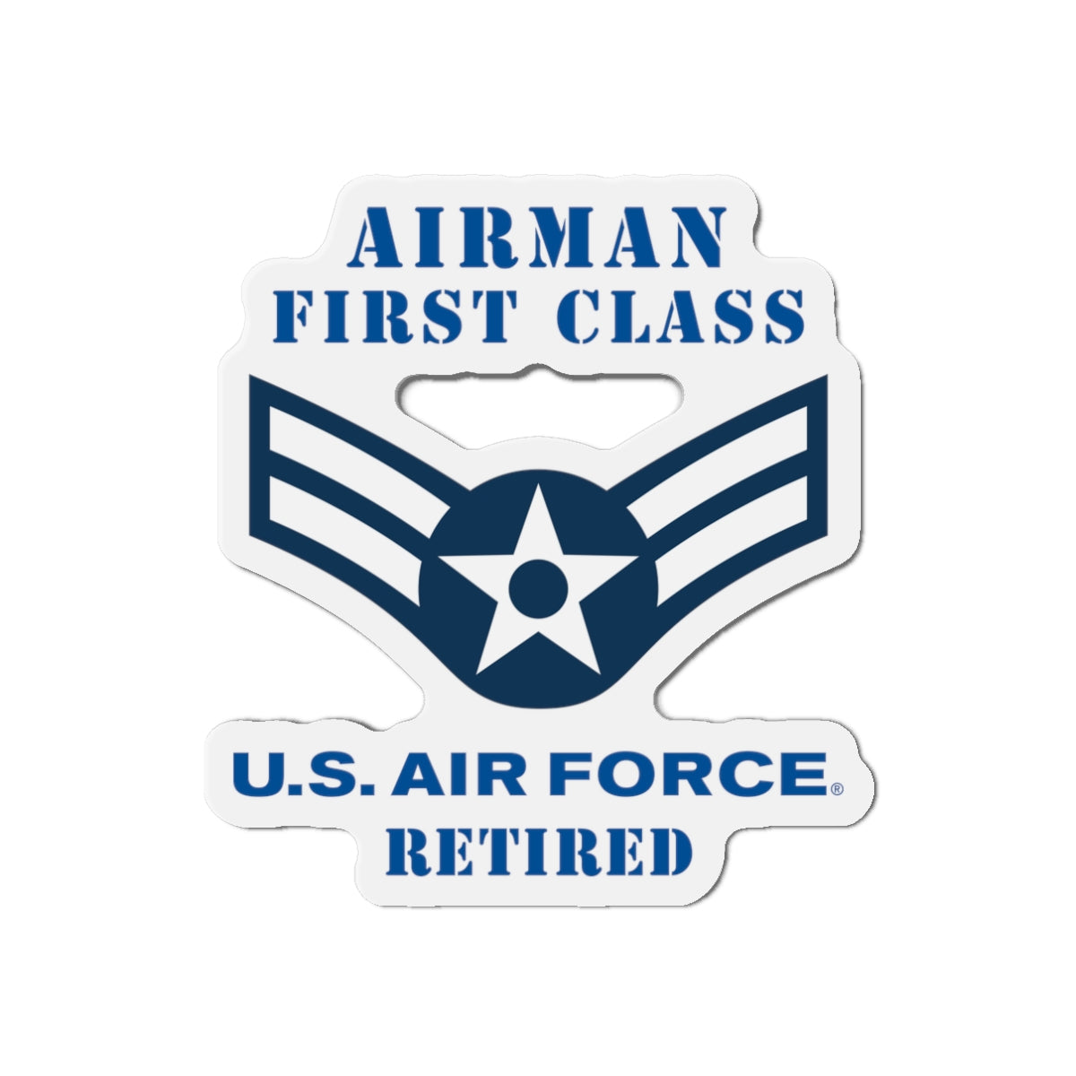 Die-Cut Magnet - USAF - Airman - First Class (E3) - 2020 - Retired