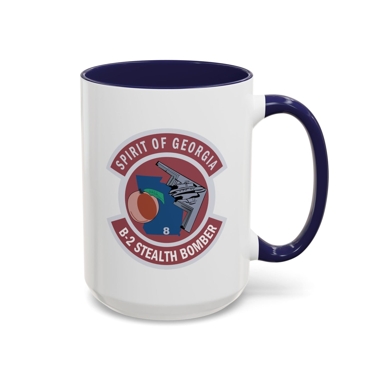 Accent Coffee Mug (11oz & 15oz) - USAF - B2 - Spirit of Georgia - Stealth Bomber wo txt X 300