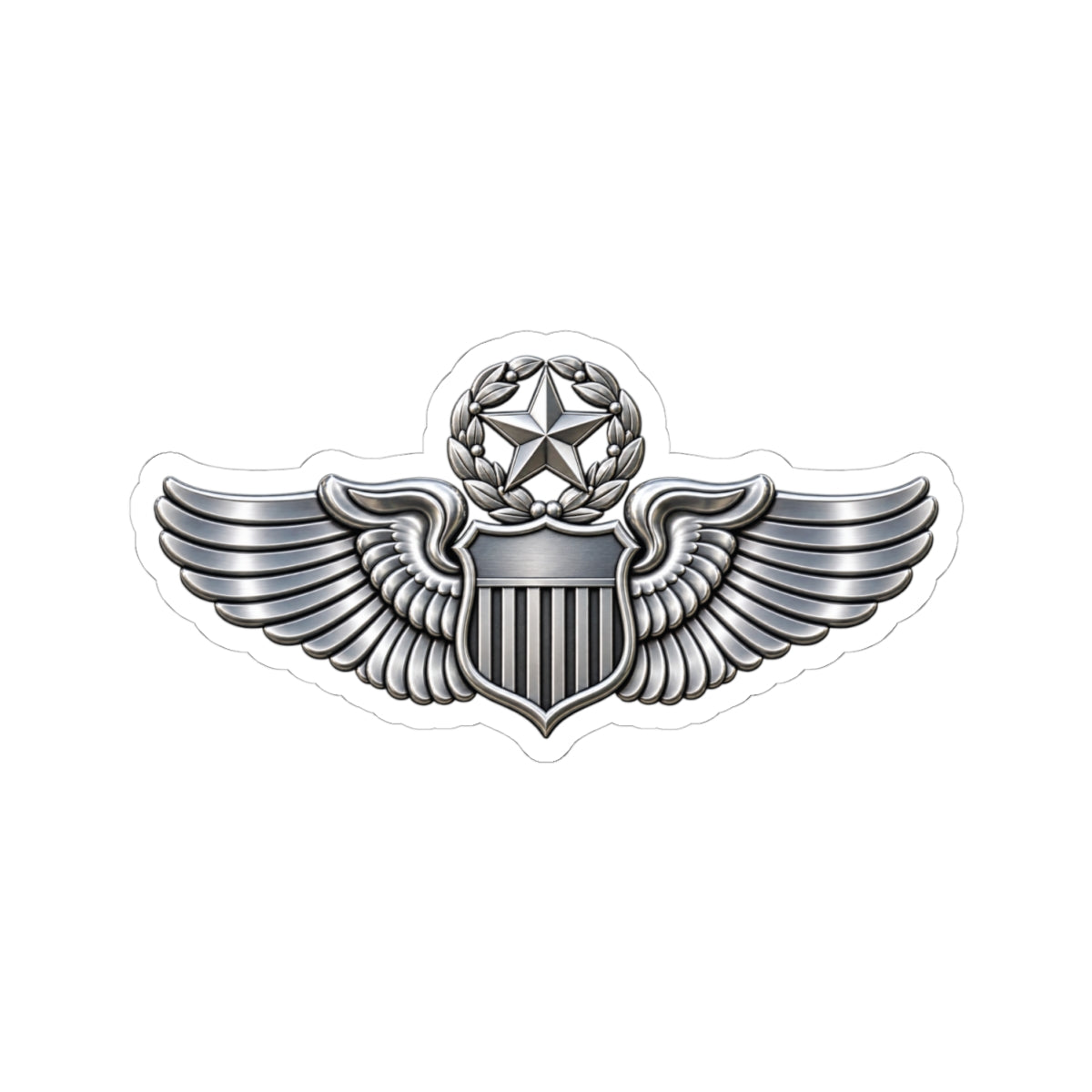 Kiss-Cut Stickers - USAF - Master Pilot Badge wo txt - 3D - Enhanced